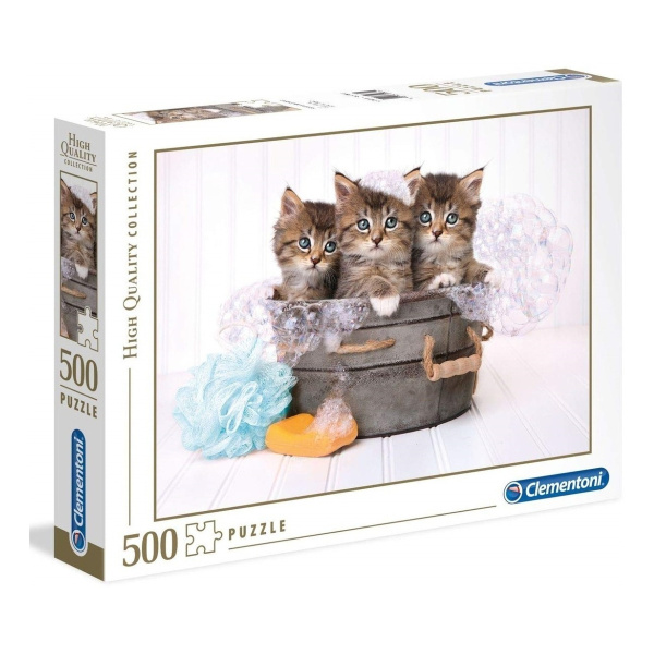 Puzzle Clementoni 500 Pzs Gatitos Y Jabón