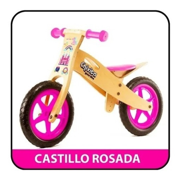 Bicicleta Madera Chivita Original Rosa Castillo