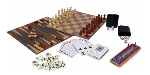 Set Juego 7 En 1: Ajedrez, Damas, Backgammon Y 4 Juegos Más