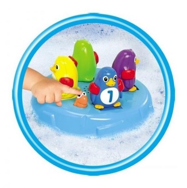 Juego De Baño Para Niños Y Bebés Isla Pingüinos Con Sonido