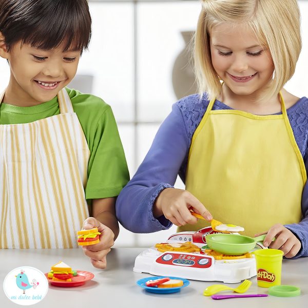 Play Doh Creaciones A La Sarten B9014 Kitchen Creations Color Blanco - Image 6